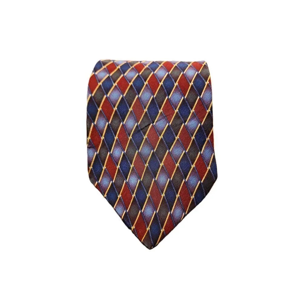 Stafford Multicolor Argyle Pattern Diamond‎ Necktie (Set of Two) 100% Silk